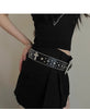 Women’s Black Rhinestone Western Belt with Cross Studs