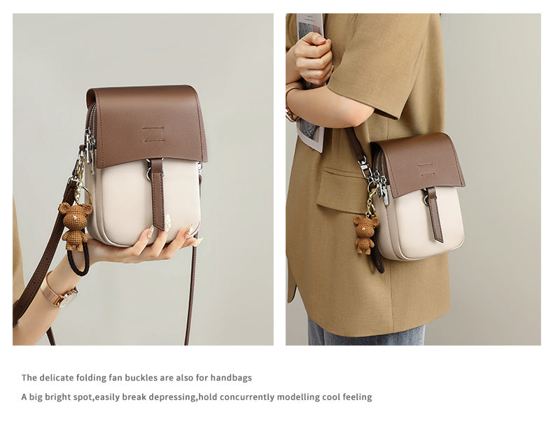 Small Leather Crossbody Phone Bag for Women