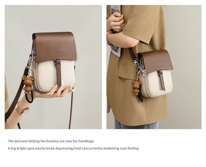 Small Leather Crossbody Phone Bag for Women