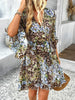 Ruffle Floral Wrap Mini Dress Blossom Print
