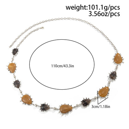 Women’s Brown Teardrop Resin Waist Chain