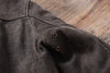 Men Distressed Cowhide Leather Trucker Jacket