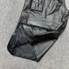 Women Leather Mini Dress A-Line Pocket Dress