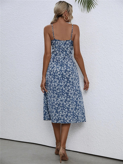 cami maxi dress with slit hem