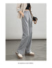 High-waisted casual pants for women with straight drape