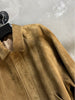 Women Suede Jacket Camel Brown Leather Bomber Sheepskin Lapel