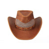 Crazy Horse Leather Cowboy Hat in Top Grain Cowhide