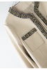 Women’s Leather Jacket with Chain Trim and Tweed Edge