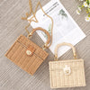 Hand Woven Box Bag Crossbody Chain Purse