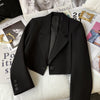 Short women blazer cropped suit jacket petite fit