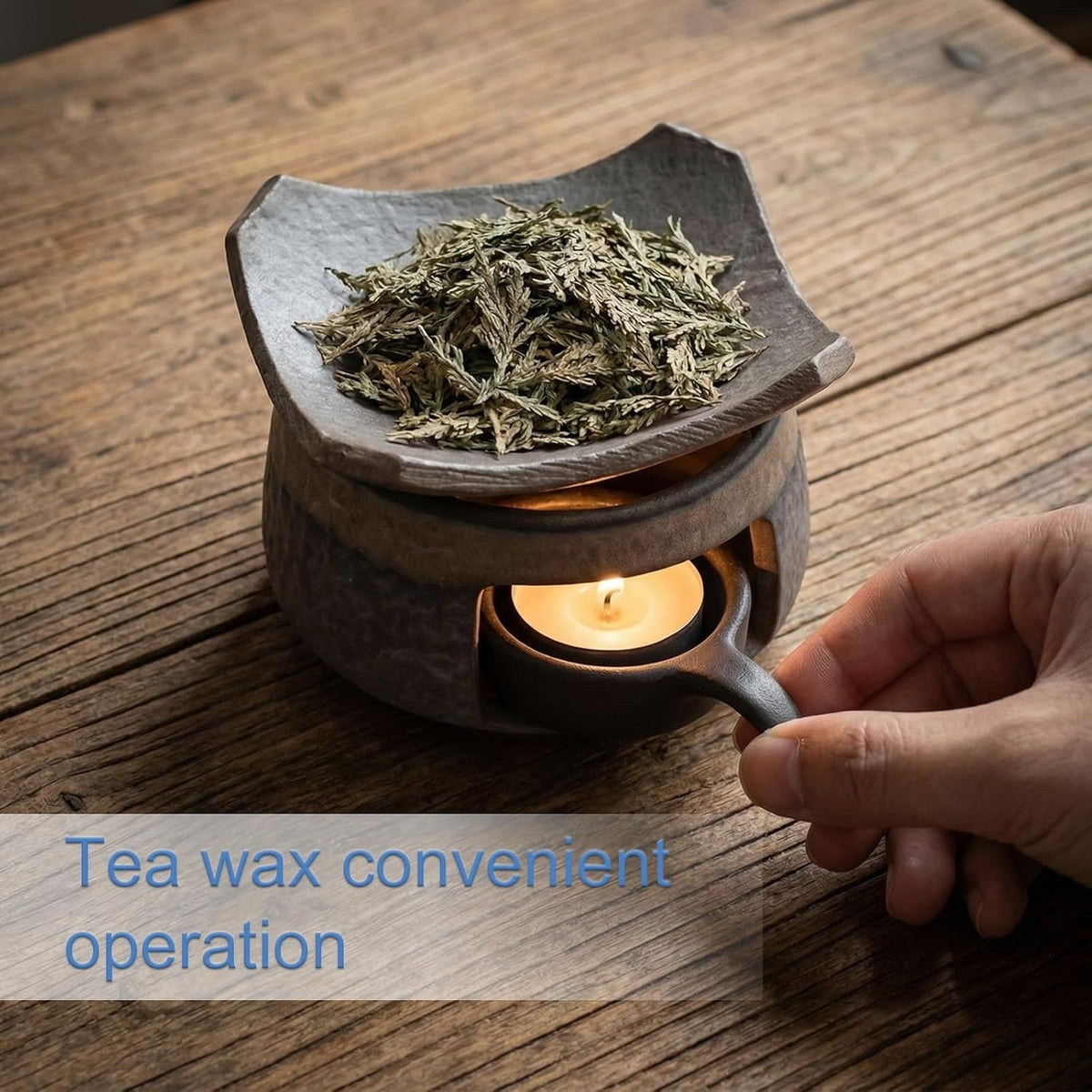 Ceramic Incense Burner with Tea Light Herb Warming Tray