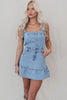 Women’s Sleeveless Mini Denim Dress – Blue Jean Summer Dress