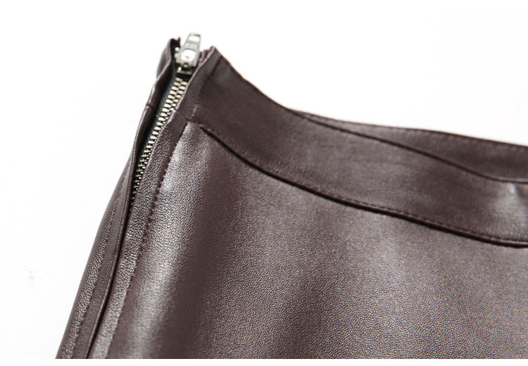 Women’s Flared Leather Pants High Waisted Cropped
