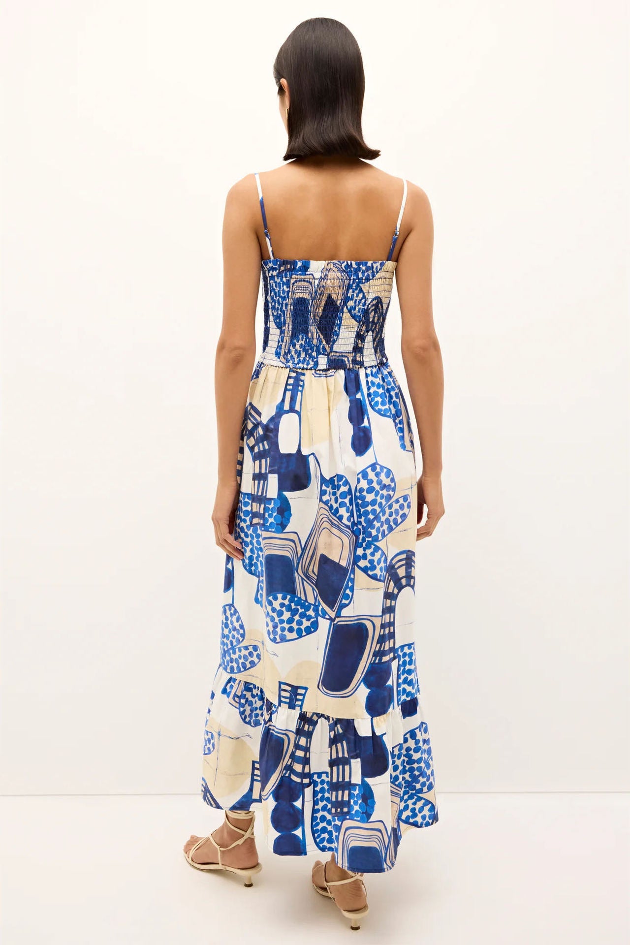 Blue Summer Maxi Dress with Pockets