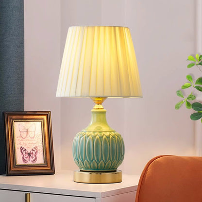 Touch control ceramic scandinavian table lamp