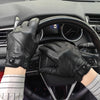Men’s Black Leather Gloves for Driving, Motorcycle Riding and Touchscreen Use