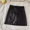 High Waist Faux Leather Mini Skirt