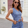 Denim Summer Vest Top for Women