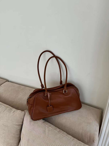 Leather French Tote Bag Underarm Shoulder Purse