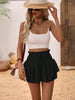 Ruffle Hem Smocked High Waist Skort for Women
