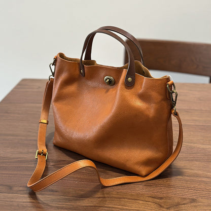 Real Leather Crossbody Office Purse with Strap