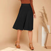 High Waisted Flare Pleated Skirt