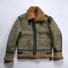 Men’s Real Fur Sheepskin B3 Bomber Leather Jacket 2 S