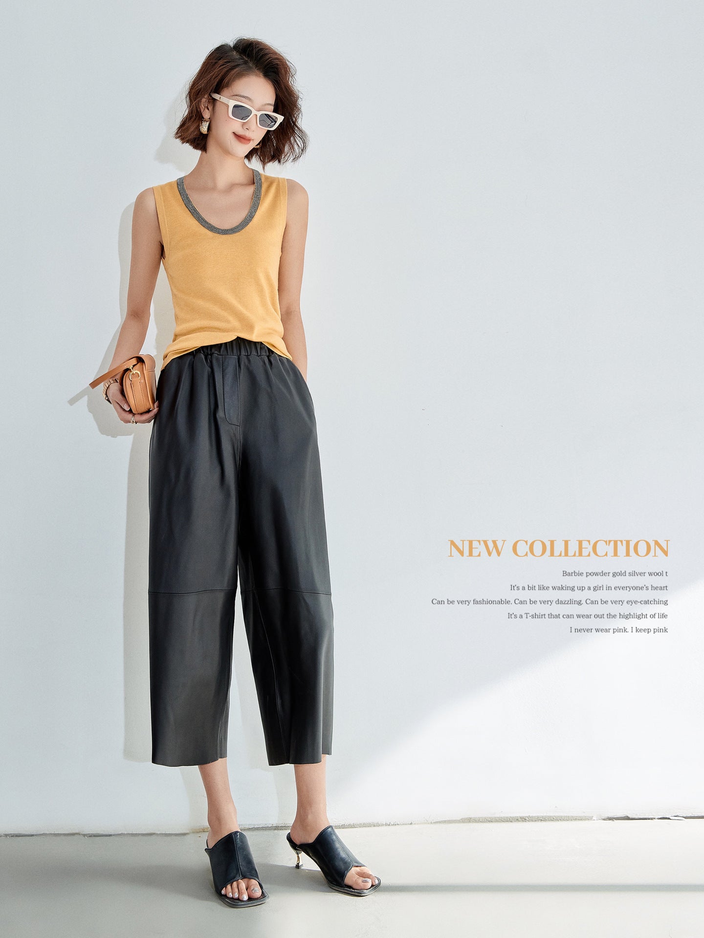 Women Leather Baggy Harem Pants