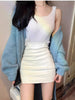 High Waist Black PU Leather Mini Skirt