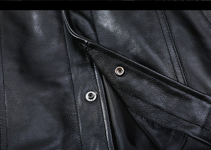 Biker Leather Vest Men Slim Fit Motorcycle Vest