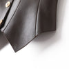 Brown Leather Slimming Vest For Women Slim Waist Suspender
