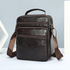 Men’s Genuine Leather Crossbody Bag with Tablet Storage