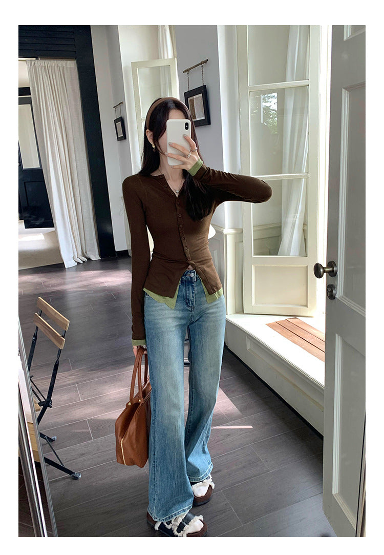 Long Sleeves Slim Fit Women Summer Top