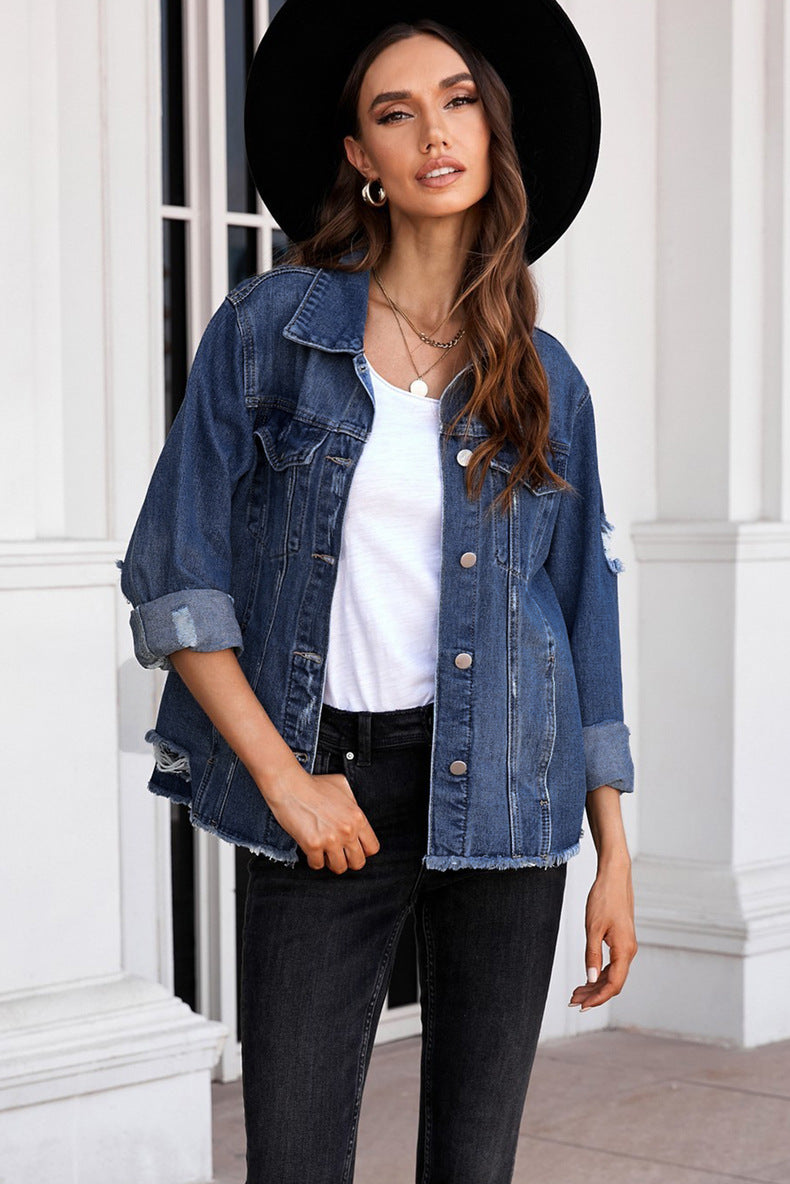Lightweight denim jacket for ladies