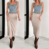 Women’s Zip Front Denim Vest with Buckle Strap Detail