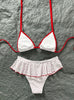 Women’s Triangle Bikini Set with Skirted Bottom
