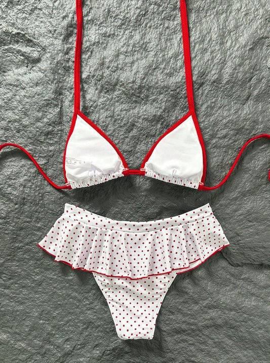 Women’s Triangle Bikini Set with Skirted Bottom 1 S