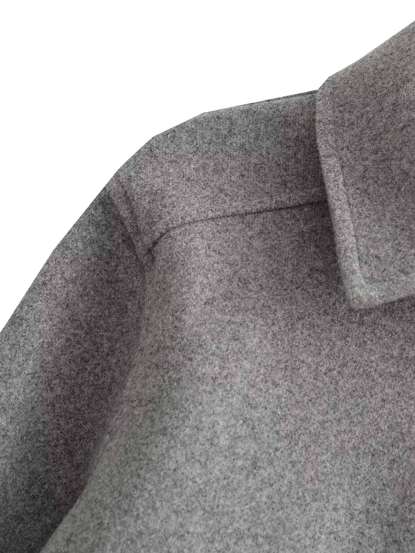 Women’s Wool Blend Cropped Jacket with Gold Metal Buttons