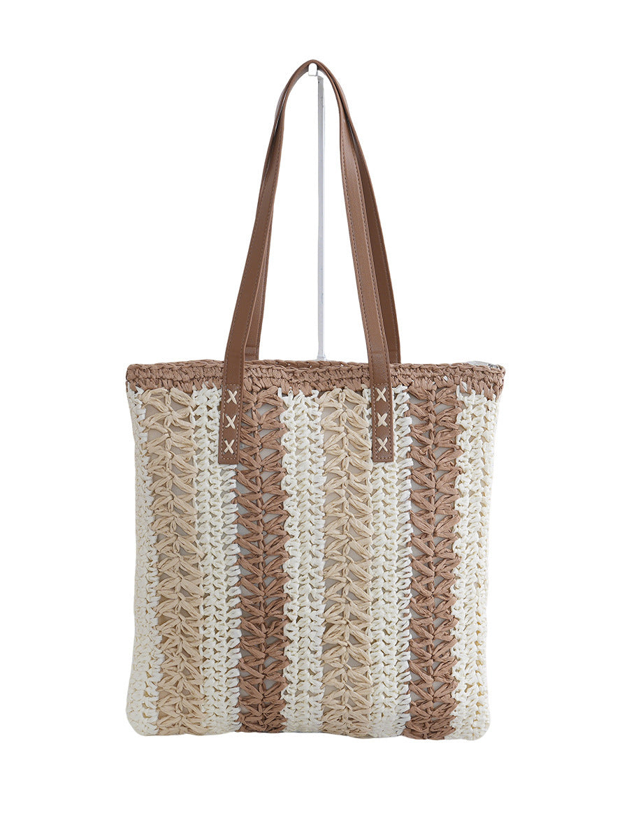 Large straw travel bags for women