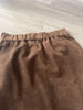 Women’s Genuine Suede Midi Skirt High Waist