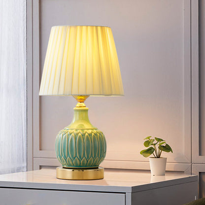 Touch control ceramic scandinavian table lamp