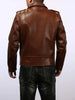 Men’s Oily Brown Waxed Cowhide Biker Jacket