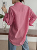 Women Drop Shoulder Button Down Shirt