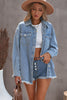 Oversized Washed Denim Jacket Women Streetwear