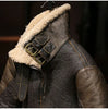 B3 Sheepskin Men’s Flight Jacket Real Fur Leather