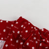 Red floral pleated mini dress
