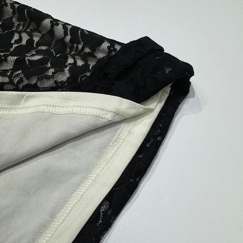 Black deep v lace long bodycon dress