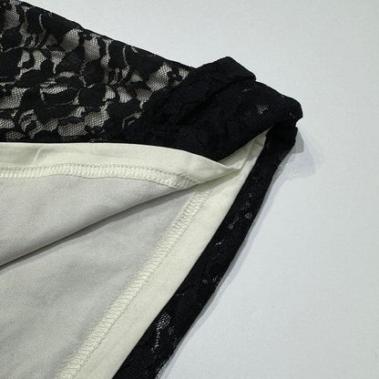 Black deep v lace long bodycon dress