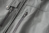 Men Grey Genuine Leather Bomber Jacket