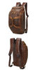 Mens Leather Travel Duffle Bag with Shoe Compartment